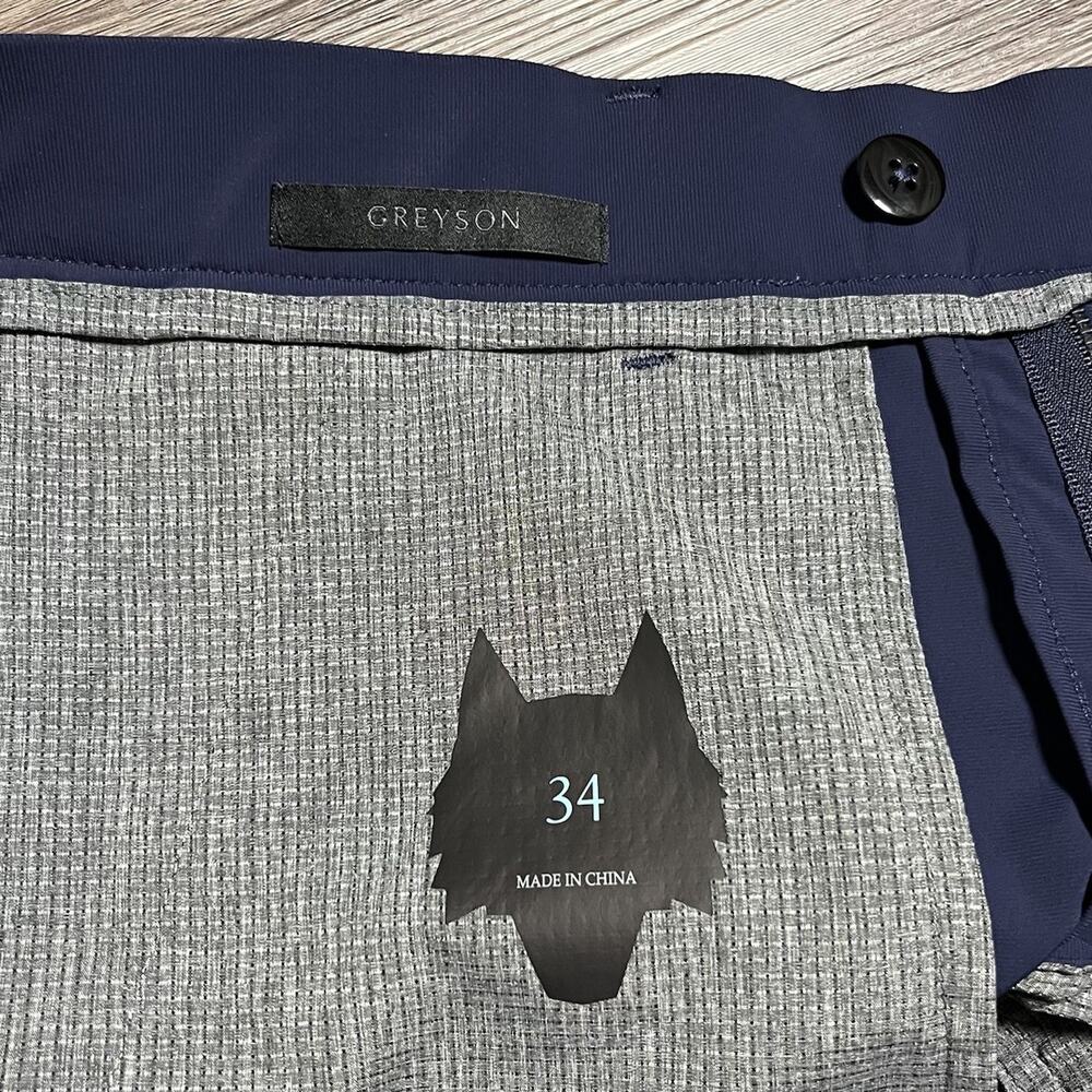 Greyson Montauk Performance Shorts Men's 34 Maltese Blue 8" Stretch Golf EUC - Picture 5 of 10